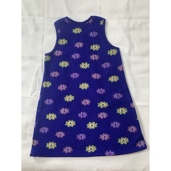 VNT Girls Tribe Kids Dress Sz S Fleece Floral Y2K Purple Sleeveless - Picture 2 of 5